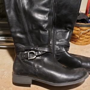 black riding boots